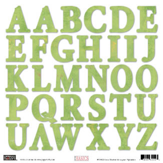 Paper Loft - Lime Sherbet Monogram Sticker  (sold in 3's)