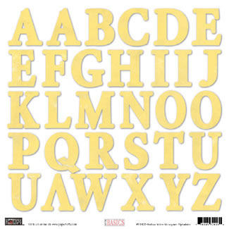 Paper Loft - Mellow Yellow Monogram Sticker  (sold in 3's)
