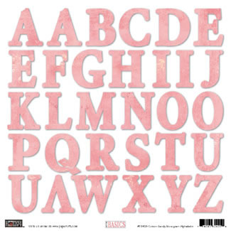 Paper Loft - Cotton Candy Monogram Sticker  (sold in 3's)