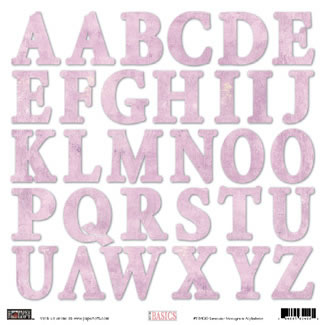 Paper Loft - Lavender Monogram Sticker  (sold in 3's)