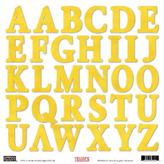 Paper Loft - Sunshine Monogram Sticker  (sold in 3's)