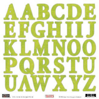 Paper Loft - Green Slime Monogram Sticker  (sold in 3's)