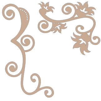 Twiddleybitz - Flourish Border Bits  2pc/pk (sold in 3's)