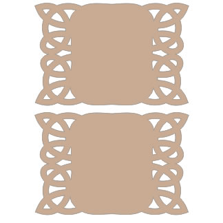 Twiddleybitz - Celtic Journal Blocks. Size 10cm wide by 6.5cm high.  2pc/pk (sold in 3's)
