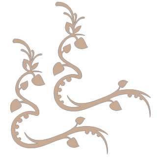 Twiddleybitz - Small Vine Corner  contains 2 pieces  Size 10 x 11cm.  2pc/pk (sold in 3's)