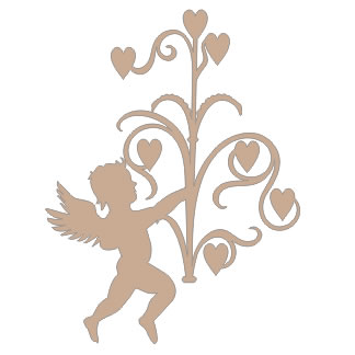 Twiddleybitz - Cupid with Candelabra  delicate detail  swirls and hearts. The  stands 7cm tall but  whole image is 13cm  by 10cm wide.  (sold in 3's)