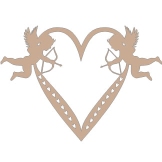 Twiddleybitz - Cupids in a Heartbeat  Size is 11.5cm wide by 9cm long.   (sold  3's)