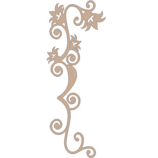 Twiddleybitz - Flourish & Flower Border  Size 30cm x 10.5cm   (sold in 3's)
