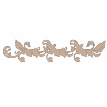 Twiddleybitz - Fern Flourish Border. Can be used as is or cut into smaller pieces. Size  22cm x 5cm.  (sold in 3's)