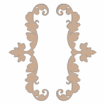 Twiddleybitz - Fern Leaf Flourish. Each  piece is 11cm x 4cm.  2/pk (sold in 3's)