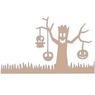 Twiddleybitz - Creepy Tree  There are so many possibilities with this one  chop up into pieces or leave as is to use on a page  Halloween canvas. The piece  exactly 30cm long x 18cm high. (sold in 3's)