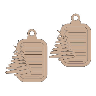 Twiddleybitz - Journal Plate Christmas Tree  can be used with or without the    size 6.5cm wide x 8cm long.   2/pk (sold in 3's)