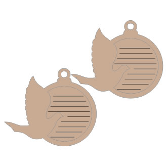 Twiddleybitz - Journal Plate Christmas Dove  can be used with or without the    size 9cm diameter.   2/pk (sold in 3's)