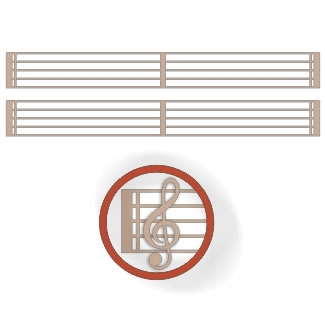 Twiddleybitz - Musical Bar Strips 2/pk  size is 25cm long x 2.5cm high. (sold in 3's)