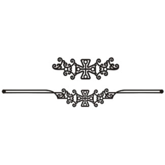 Twiddleybitz - Nero Wrought Iron Celtic Cross 2pc  The  range comes in Black and has finer detail. Size 25cm x 3cm  second piece 11cm  3.5cm   (sold  3's)