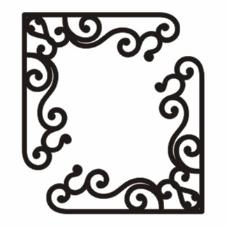 Twiddleybitz - Nero Wrought Iron Swirl Corner 2/pk  The  range comes in Black and has finer detail.   (sold  3's)