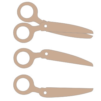 Twiddleybitz - School Dayz Scissors 2sets/pk -scissors interactive with the application of a split pin. Size 10cm long.   (sold in 3's)