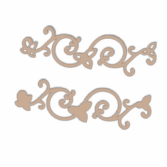 Twiddleybitz - Scrolls Mini 2/pk. Each scroll size is 9cm x 3cm.  (sold in 3's)