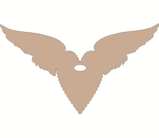 Twiddleybitz - Wing Heart Shape for Box Set 20/pk. Size approx 7.5cm x 4.0cm.  (sold individually)