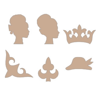 Twiddleybitz - Tweenybitz Vintage 6pc/pk. Each piece will fit on an inch by  square.  (sold in 3's)