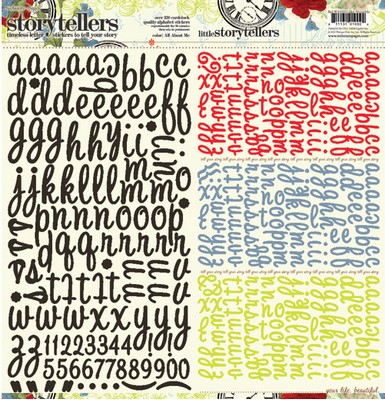 Websters Pages - All About Me - 12x12 Alpha Stickers  (pack of 5)