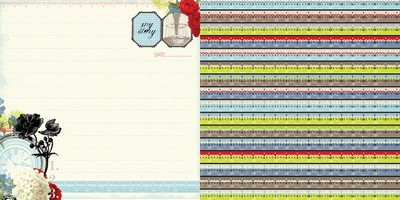 Websters Pages - All About Me - My Story 12x12 d/sided paper  (pack of 10)