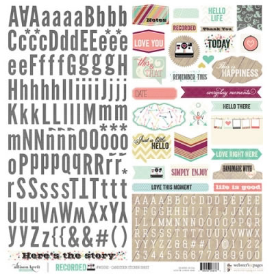 Recorded - 12x12 Alpha Stickers  (sold in 6's)