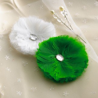Websters Pages - Botanical Christmas - Feathers/Flowers/Pins  (sold in 3's)
