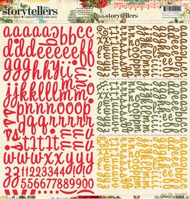 Websters Pages - Botanical Christmas - 12x12 Alpha Stickers  (pack of 5)