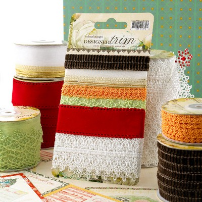 Websters Pages - Botanical Christmas - Trim Pack  (sold in 3's)
