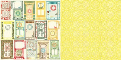 Websters Pages - Botanical Christmas - Come On In 12x12 d/sided paper  (pack of 10)
