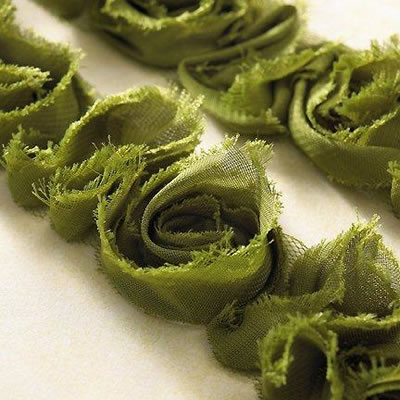 Bloomers Trim - Moss Green 1yd  (sold in 3's)