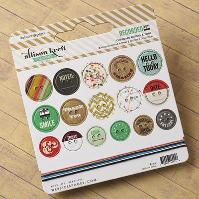 Recorded - Buttons & Twine (sold in 3's)