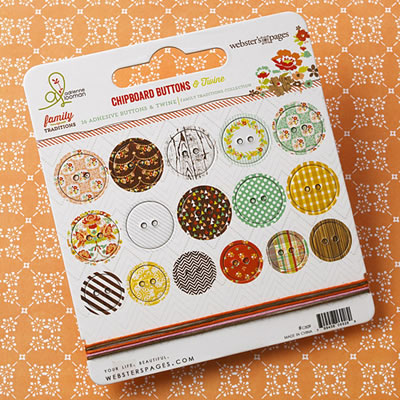 Family Traditions - Buttons & Twine (sold in 3's)