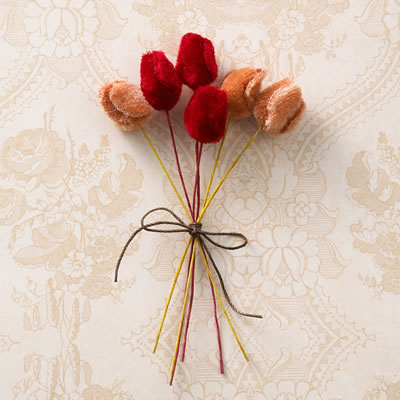 Websters Pages - Country Estate - Petite Roses 6pc  (sold in 3's)