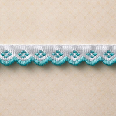 Websters Pages - Country Estate - Trim - Petite Aqua Scallop 25yd roll  (sold individually)