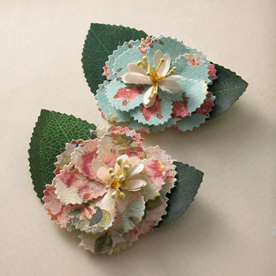 Websters Pages - Country Estate - Fabric Flowers  (sold in 3's)