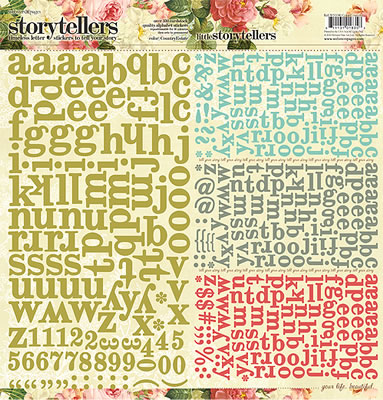 Websters Pages - Country Estate - 12x12 alpha stickers  (pack of 5)