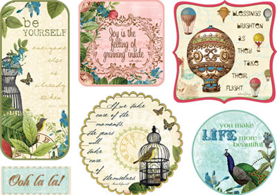 Websters Pages - Paris Fabric Fancies  (sold in 3's)