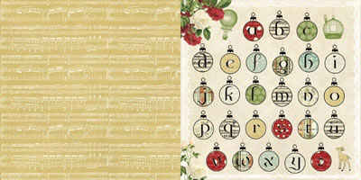 Waiting for Santa - Fa-la-la 12x12 d/sided paper  (pack of 10)