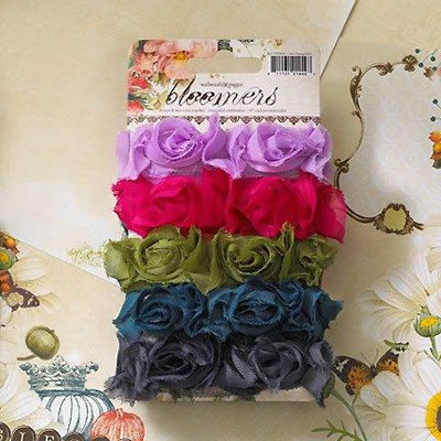 Websters Pages - Bloomers Trim - Deluxe Pack 18"x5 colours  (sold in 3's)