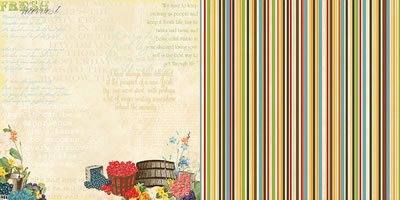 Websters Pages - Spring Market - Fresh Harvest 12x12 d/sided paper  (pack of 10)