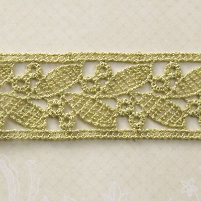 Websters Pages - Trim - Green Petals 25yd roll  (sold individually)