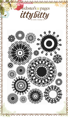 Websters Pages - Girl Land - Doily Decor Background Stamp  (sold individually)