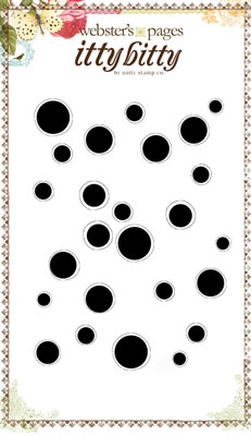 Websters Pages - Girl Land - Bubbly Background Stamp  (sold individually)
