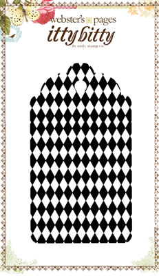 Websters Pages - Girl Land - Diamonds Tag Stamp  (sold individually)