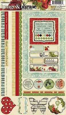 Waiting for Santa - 6x12 Image & Phrase Stickers  (sold in 3's)