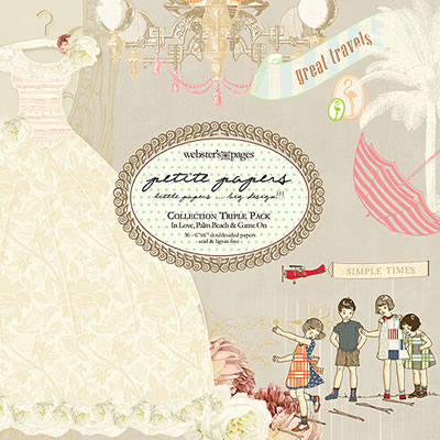 Websters Pages - 6x6 paper pad - In Love/Palm Beach/Game On  (sold in 3's)