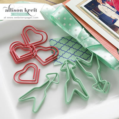 Recorded - Paperclips Dual - Hearts & Arrows  (sold in 3's)