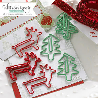 It's Christmas - Paperclips Dual - Tree & Reindeer (sold in 3's)